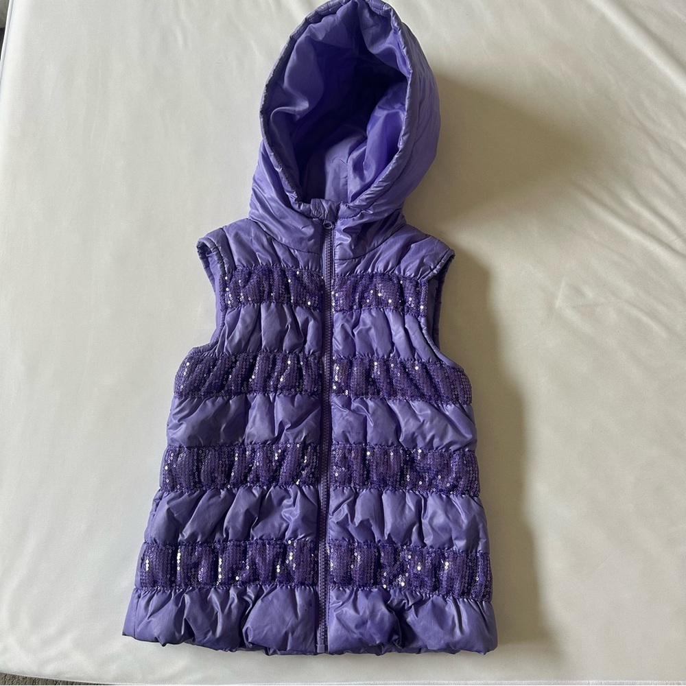 Purple Hooded Kids Vest